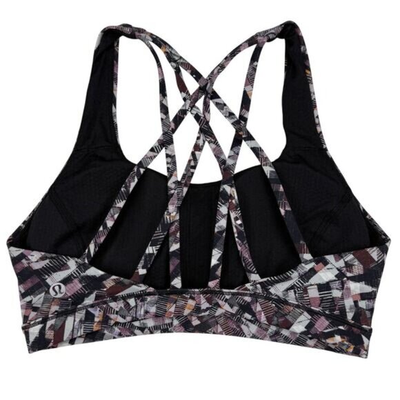 LULULEMON Free To Be Serene Bra Light Support C/D Cup 4 Kaleidoscopic Pink Multi - Picture 5 of 7